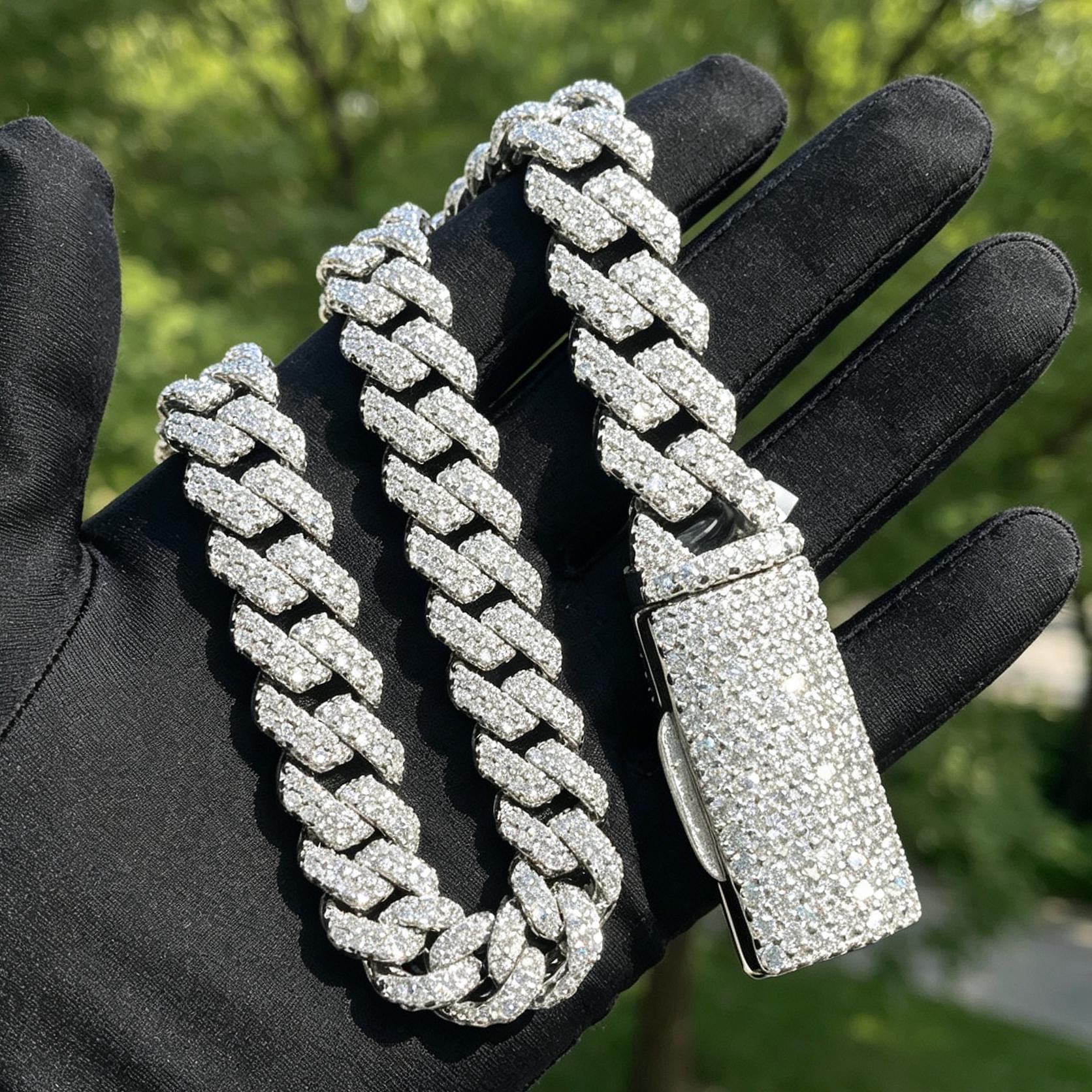 Moissanite cuban chain - Etsy 日本