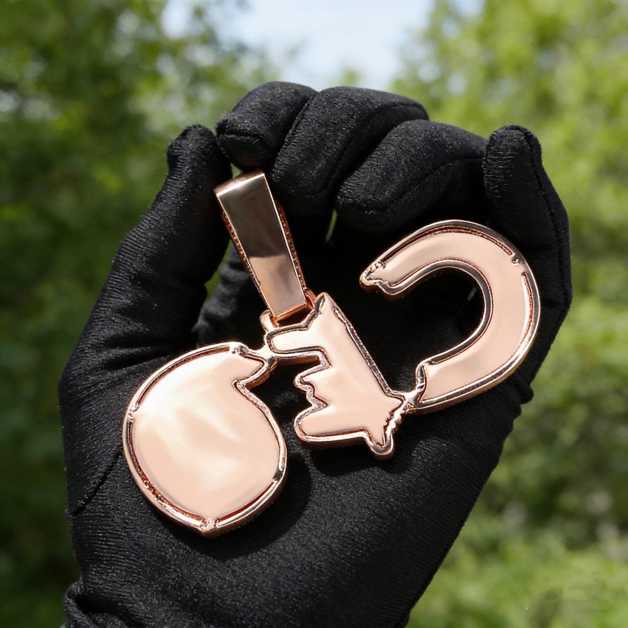 Customizable Iced Out Letter Pendant, Bold Bling Rapper Initial Charm ...