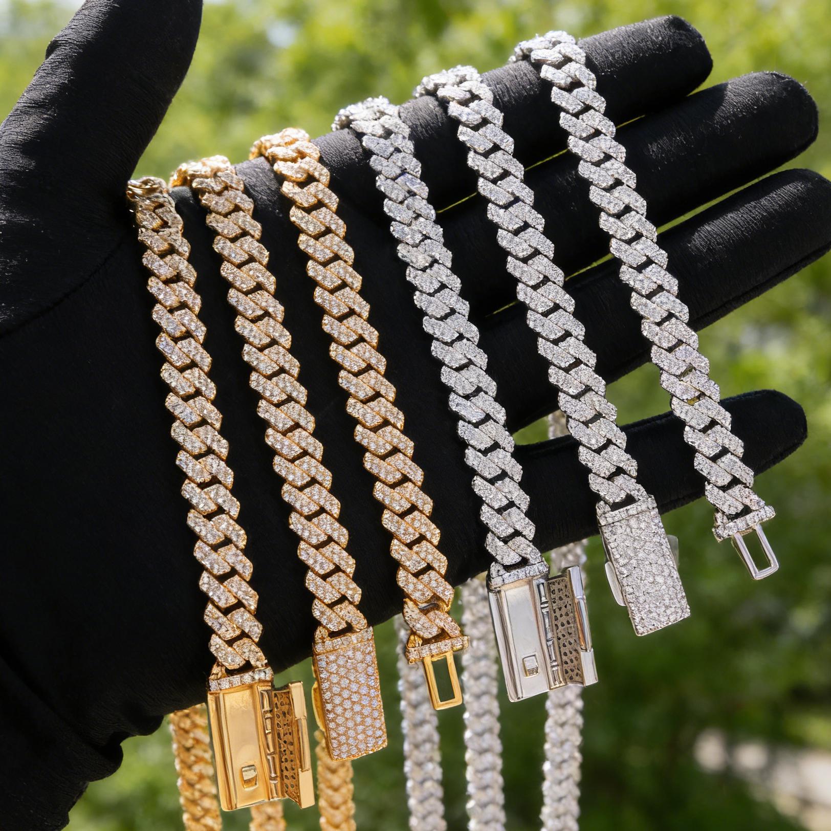 Moissanite cuban chain - Etsy 日本