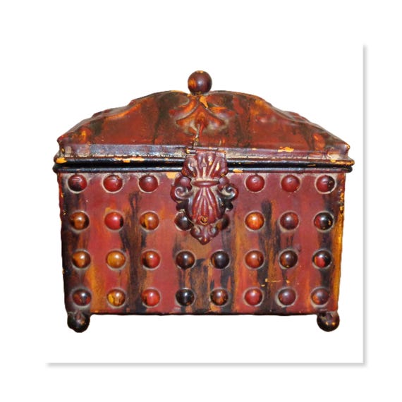 Rustic Fall Colors Scroll Top Chippy Distressed H… - image 1