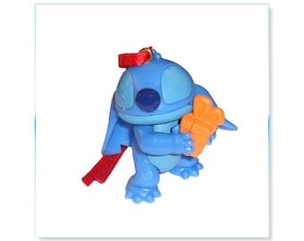 Disney Lilo & Stitch Character Stitch Holding Gift Present Holiday Christmas Ornament
