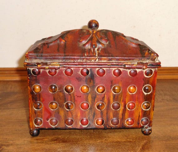 Rustic Fall Colors Scroll Top Chippy Distressed H… - image 10