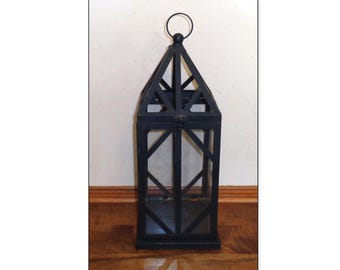 Black Metal Decorative Home Decor 17" Tall Lantern