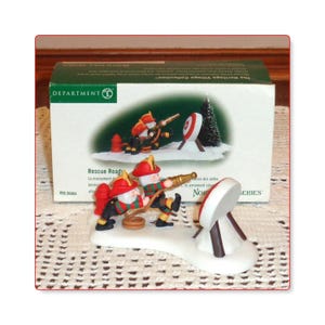 Retired Dept 56 North Pole &quot;Rescue Ready&quot; Village Accessory in Box