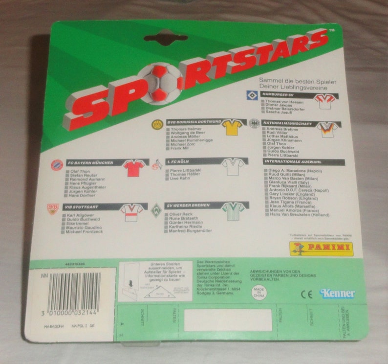 Unopened Sportstars DIEGO A MARADONA Soccer Sports Figure W Card Sealed