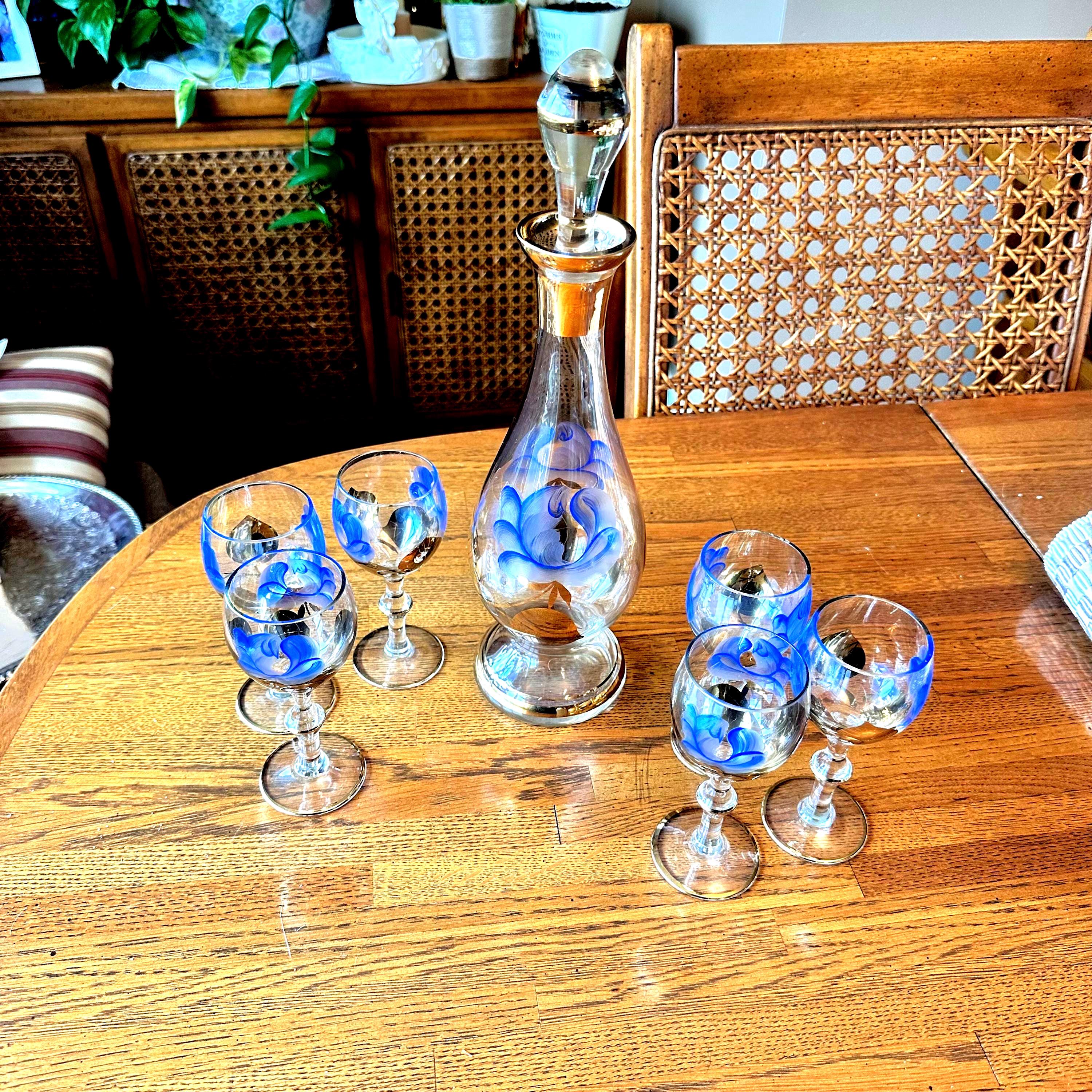 1950s Blue Decanter - Etsy