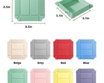 Magnetic Silicone Mat 8.5x8.5 Inch Food Grade Heat Resistant Trivet Foldable Storage Basket Cutting Mat Fridge Memo Board Kitchen Gadget