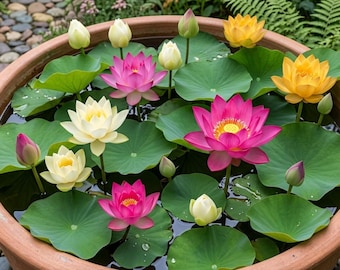 Pink White Sacred Lotus Seeds, Nelumbo Nucifera, Aquatic Plant