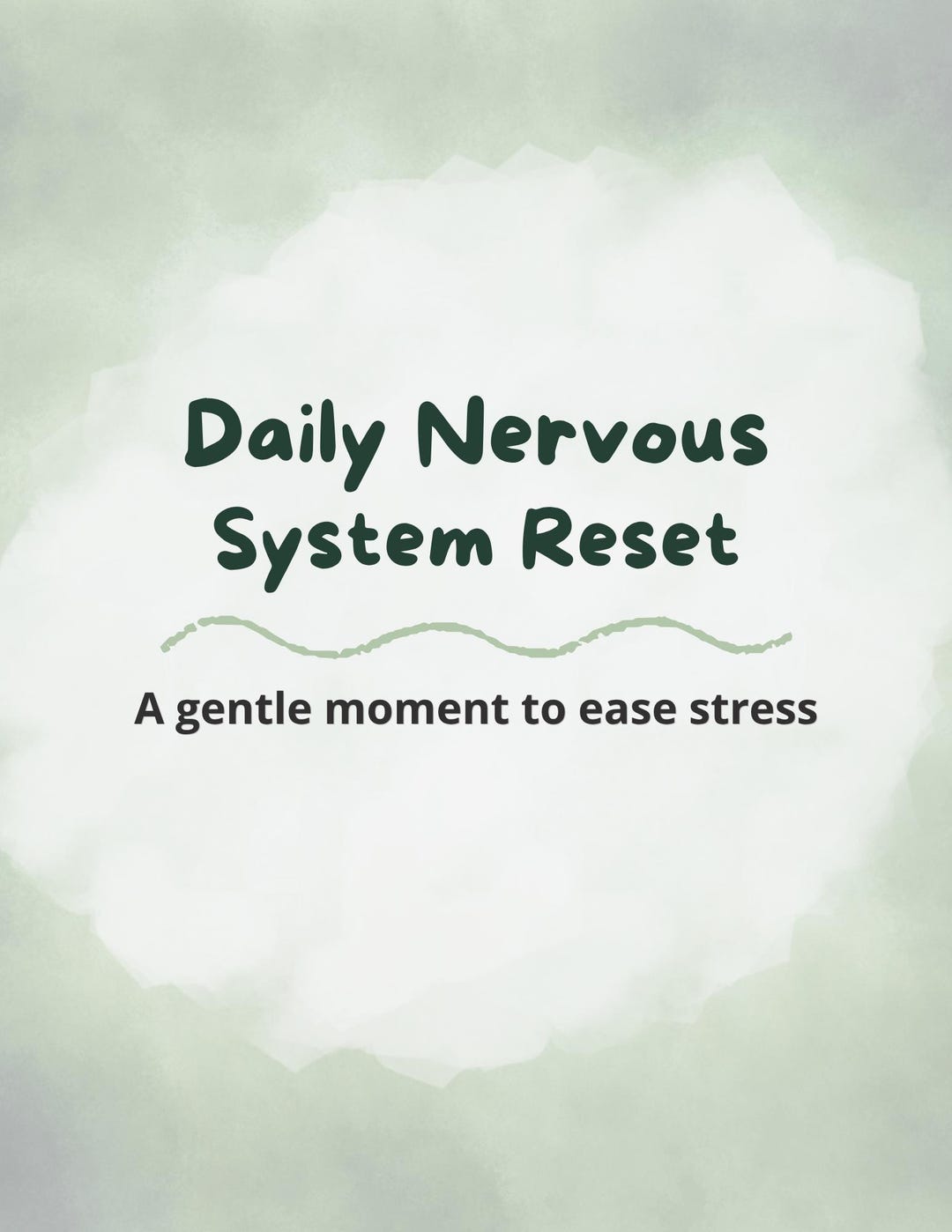 Daily Nervous System Reset Toolkit | Anxiety Relief, Grounding ...
