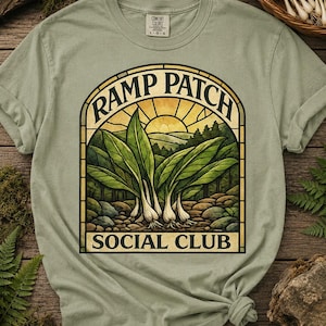 Chemise Social Club à écusson Ramp | Té de rampe en vitrail | Cadeau de butinage | Chemise Wild Ramp | T-shirt graphique Comfort Colors | Cottagecore Nature