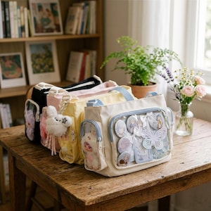 Ita Bag Messenger Bag with Transparent Display Window – Anime, Harajuku, Kawaii Style