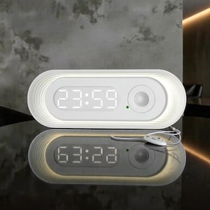 Reloj de pared con movimiento y luz nocturna – Decoración minimalista moderna para el hogar (alimentado por USB)