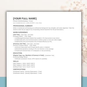 Clarity Resume Template | Professional CV, Cover Letter (Instant Download)