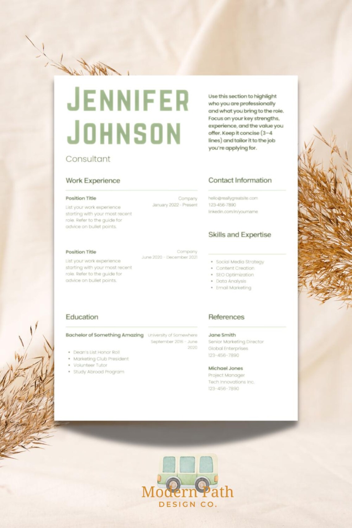 Editable Canva Resume Template Bundle | ATS Friendly Professional CV ...