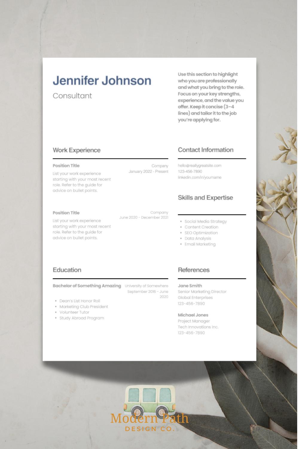 Editable Canva Resume Template Bundle | ATS Friendly Professional CV ...