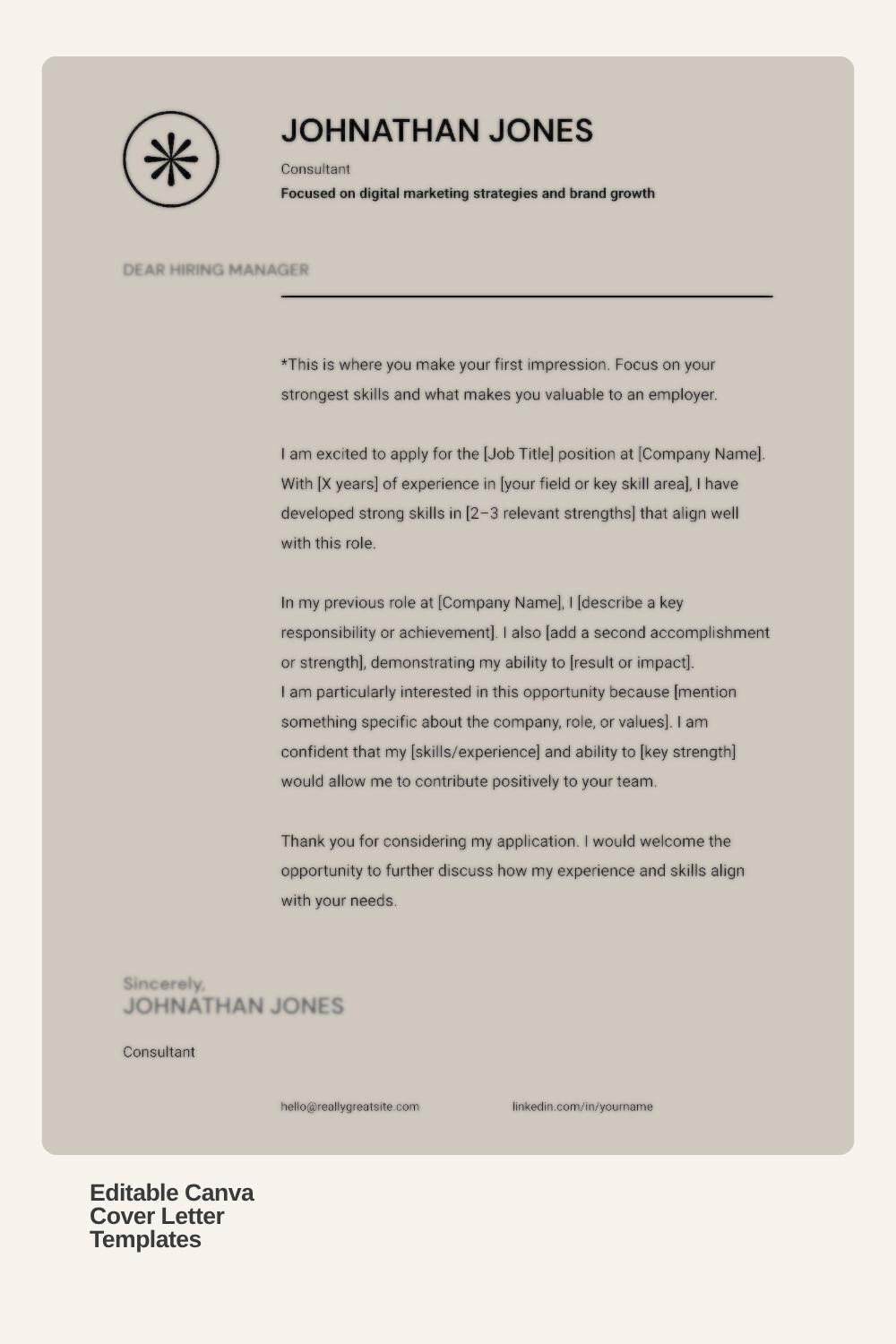 ATS Friendly Resume Template Bundle | Canva CV + Cover Letter (digital ...
