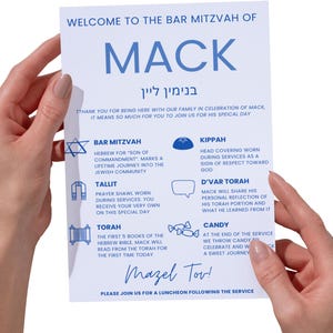 Mall för Bar Mitzvah-program