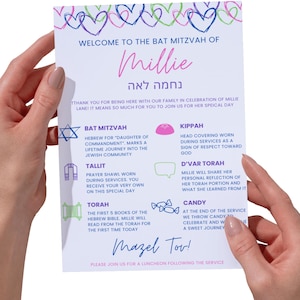 Mall för Bat Mitzvah-program
