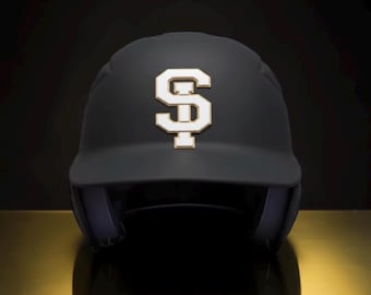 Custom Sports Helmet Logo Emblems: Baseball, Softball, Hockey 3D Printed Decals Moldable