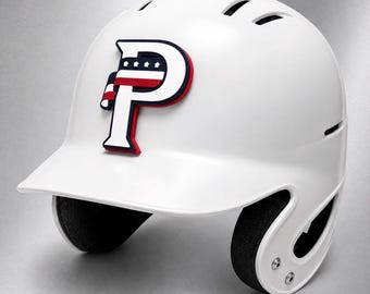 Moldable Plastic| Custom Sports Helmet Logo Emblem | Hard Decal | Baseball, Softball & Hockey | Helmet Badge 3D printed
