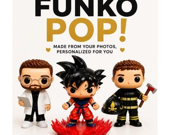 Custom Funko Pop da Foto | Funko Pop Personalizzato | Statuetta 3D Dipinta a Mano | Regalo Personalizzato | Singolo e Doppio
