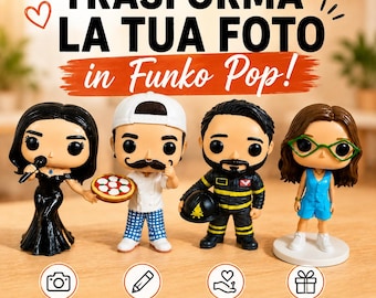 Custom Funko Pop da Foto | Statuetta Personalizzata 3D | Regalo Personalizzato