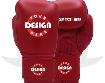 Custom Boxing gloves | Personalized name and logo | Genuine Leather Training gloves
