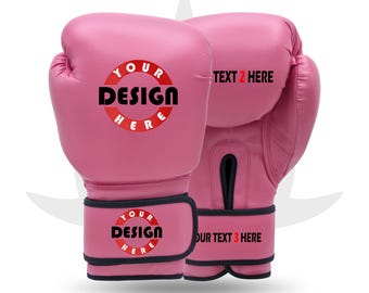 Luvas de boxe personalizadas com nome e logotipo | Presente para ele/ela | Luvas de treino