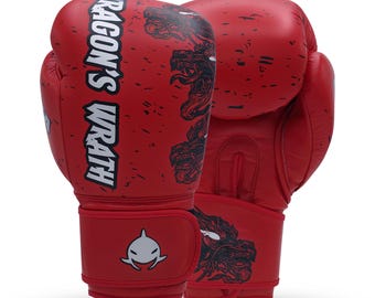 Dragon Boxing Gloves Genuine Leather, MMA Kickboxing & Training Gloves