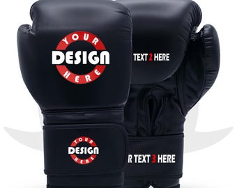 Personalized Boxing gloves with Name & Logo Sparring, MMA, Training, Kickboxing gloves