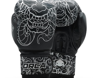 ORCA Genuine Leather Boxing gloves, Kickboxing, Heavy bag, Grappling, Fitness, training gloves | ONI