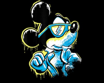 Mickey Mouse ICY Paint Drip PNG – Disney-Inspired Street Art (Digital Download)
