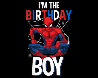 Spider-Man Classic Geburtstagskind – Geburtstagskind – Superheld PNG (Instant Download)