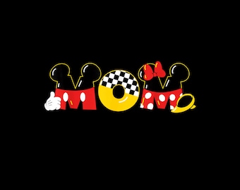 Mickey Minnie Mom PNG – Mother’s Day Birthday Design (Instant Download)