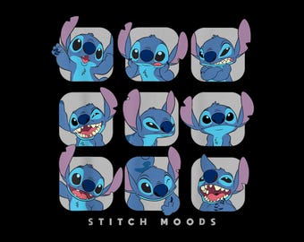 Stitch Moods PNG - Lilo und Stitch Ausdrücke (Digitaler Download)