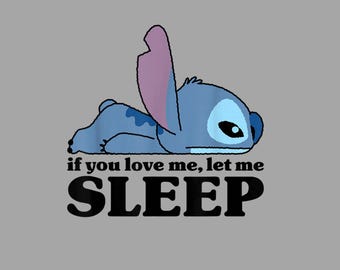 Sleepy Stitch PNG - Entspannungsdesign von Lilo & Stitch (Digitaler Download)