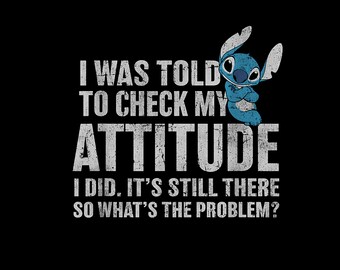 Lilo & Stitch Attitude Problem Alien – Lustiger Stitch PNG (Instant Download)