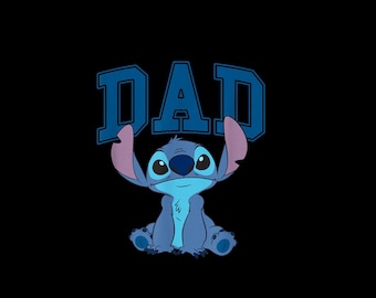 Lilo & Stitch Vintage Dad Stift Logo PNG (Instant Download)