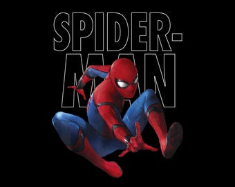 Spider-Man Home Punkting - Epische Sprung Pose - Dynamischer Superheld PNG (Instant Download)