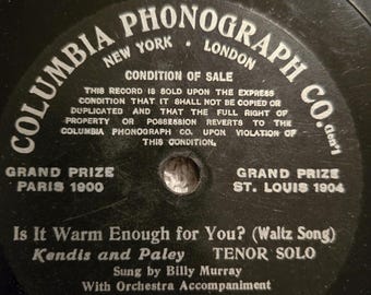 RARE FIND!! 1902-1908 One-Sided 78rpm Records, Set of 6