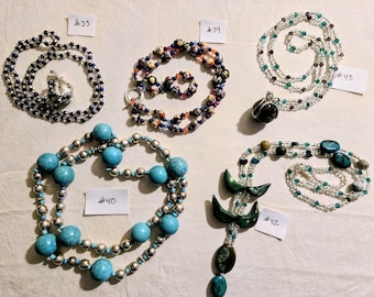 Handmade Necklaces & Pendants, (precious stones and crystals)