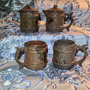 Vintage Muddy Martha Southwestern Pottery Tea Set, 6-Piece Hand-Sculpted Ceramic