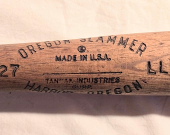 RARE FIND! 1960's "Oregon Slammer" 27" tanoak baseball bat, authentic Orlando Cedepa model