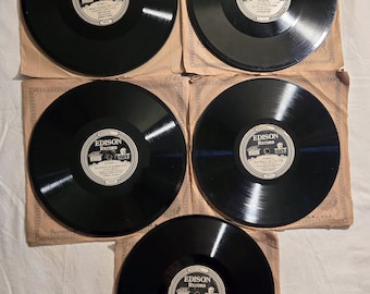 RARE FIND! 1920s Edison Diamond Disk Records 78RPM "5 Pack Set"
