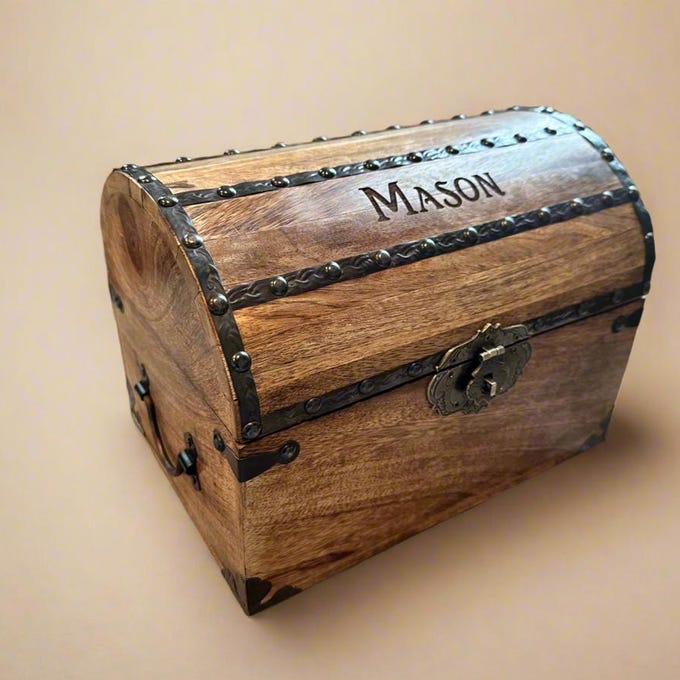 Personalized Pirate Treasure Box – Plywood Mom Designs