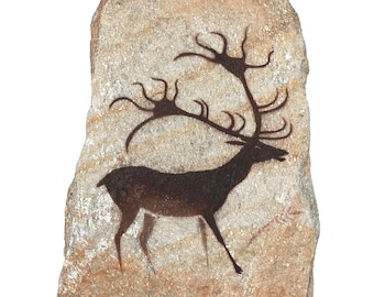 Lascaux Deer primitive painting on stone