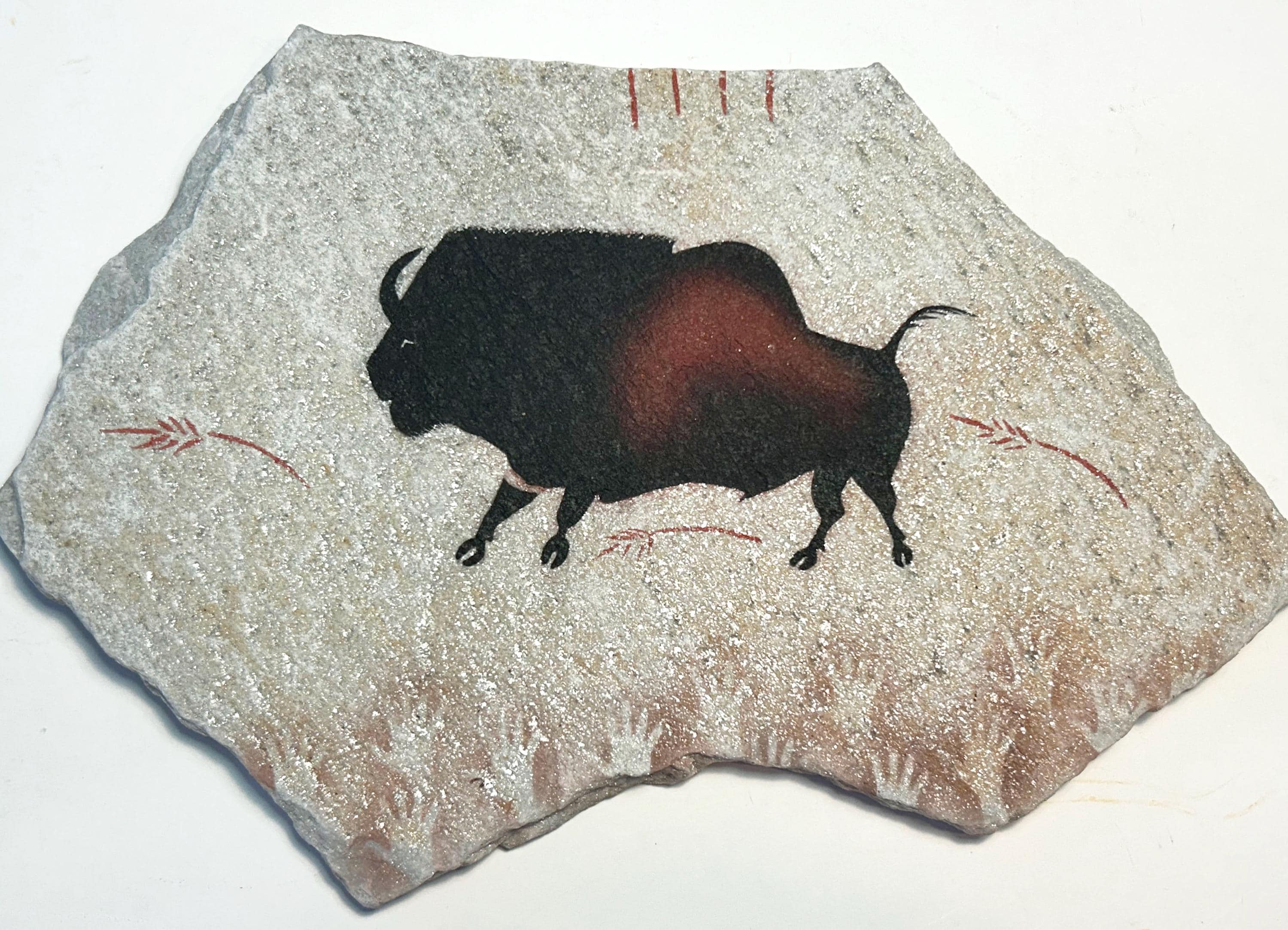 Lascaux Bison Cave Painting on Hanging Stone - Etsy