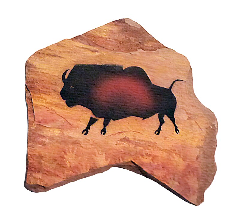 Lascaux Bison Hohlenmalerei Auf Hangestein Etsy