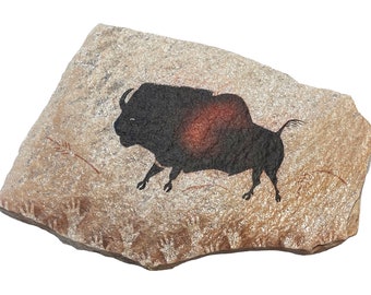 Lascaux Bison cave painting on hanging stone