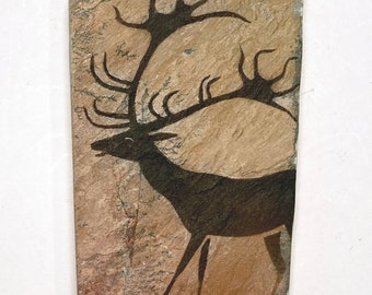 Magnet Lascaux Deer cave art painted on stone